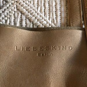 LIEBESKIND BERLIN Gold vertical tote bag